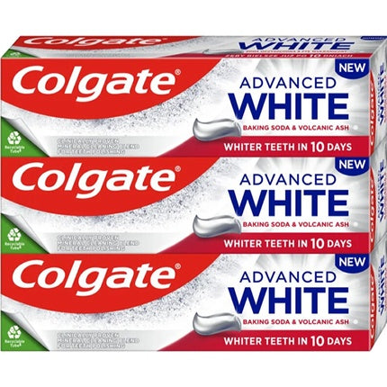 Colgate Advanced White Baking Soda & Volcanic Ash Trio Whitening Toothpaste - 3 X 75 Ml
