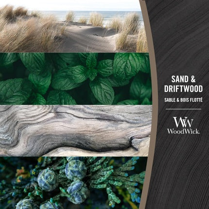 Woodwick Medium Hourglass Scented Candle Sand & Driftwood with Crackling