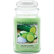 Village Candle Large Glass Apothecary Jar Scented Candle Green