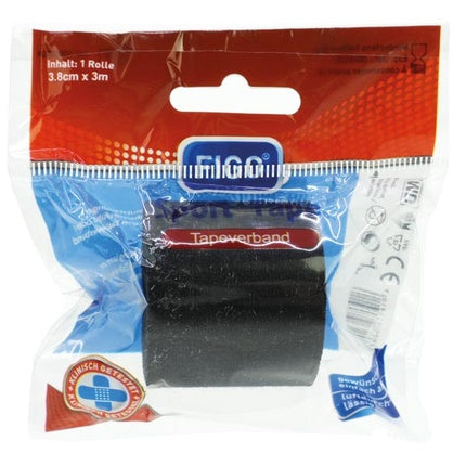 Figo Bandage Sports Tape For Muscle Fixture 38 Cm X 3 M Black & White Assorted