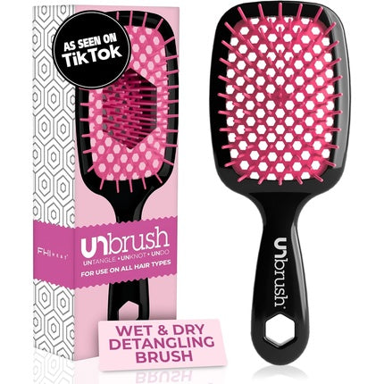 Fhi Heat Unbrush Wet & Dry Vented Detangling Hair Brush Pink