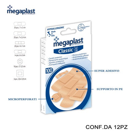 Megaplast Classic Ml 100 Assorted Plasters Per Pack 100 12 Pieces