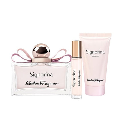 Ferragamo Salvatore Ferragamo Signorina Gift Set - 100ml Eau De Parfum + 15ml Eau De Parfum + Body Lotion