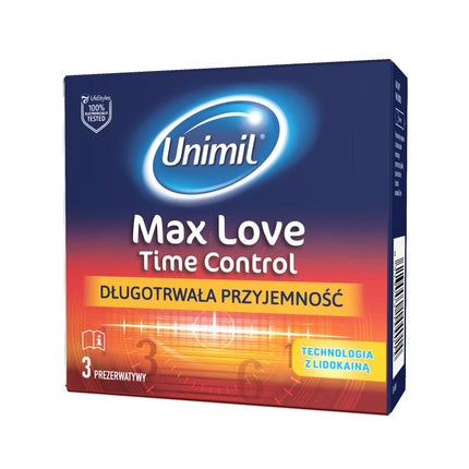 Unimil Max Love Time Control Lubricated Latex Condoms - 3 Pieces