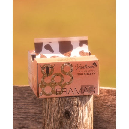 Framar Cow Print Embossed Pop Up Hair Foil for Highlighting Colouring
