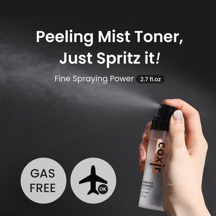 Coxir Brown Rice Niacinamide Peeling Mist Toner with AHA and BHA