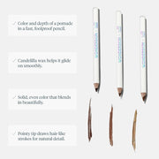 Wonderskin Eyebrow Pencil - Sharpenable Brow Pencil for Natural Looking Brows