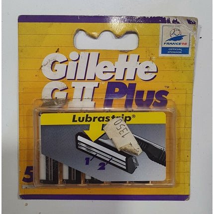 Vintage Gillette GII Plus Blister with 5 Blade Cartridges - German Made