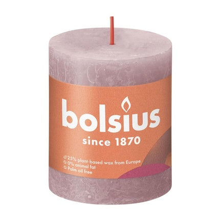 Bolsius Bolsius Shine Stump Candle 80x68 Ash Rose