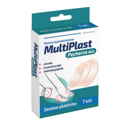 Multiplast Blisters Hydrocolloid Plasters Mix 7 Pieces