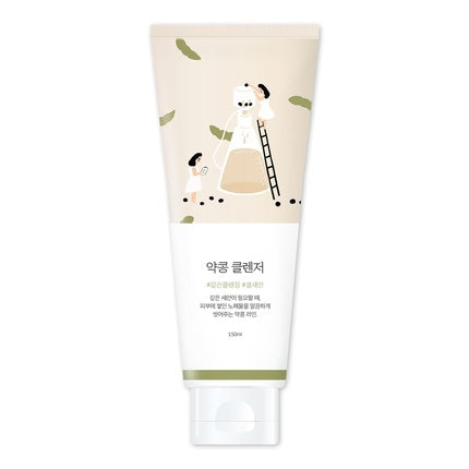 ROUND LAB Soybean Nourishing Cleanser Scrub Foam Gentle Exfoliation Remove Blackheads and Excess Sebum 5.07fl.oz