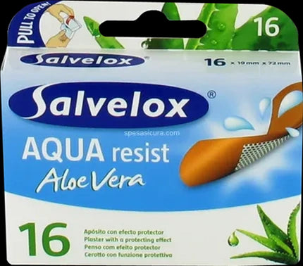 Salvelox Aqua Resist Aloe Vera Adhesive Dressing 16 Units