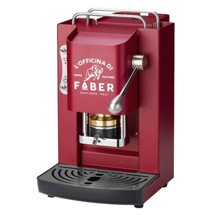Faber Pro Deluxe Ese Pad Espresso Machine Cherry Red & Chrome