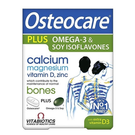 Vitabiotics Osteocare Plus Omega-3 & Soy Isoflavones Dietary Supplement - 84 Tablets/Capsules