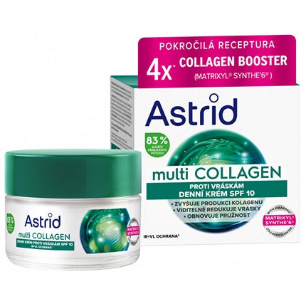 Astrid Anti-Wrinkle And Elasticity Restoring Day Cream Spf 10 Multi Collagen - 50 Ml