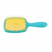 Janeke Superbrush Hairbrush For Detangling Hair Turquoise-Yellow