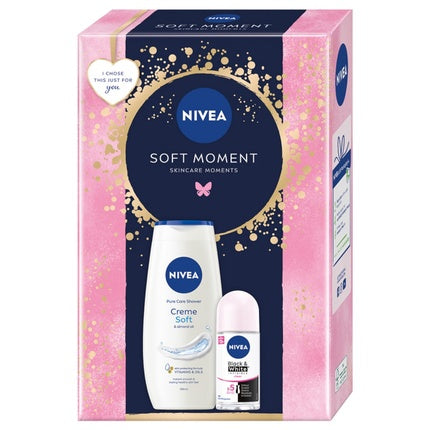 Nivea Soft Moment Cream Soft Shower Gel 250ml And Antiperspirant Roll-On 50ml