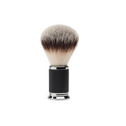 Depot Vintage Artificial Fiber Face Shaving Brush - Black And Silver