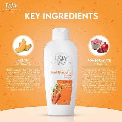 Fair & White Carrot Shower Gel Brightening and Tonifying