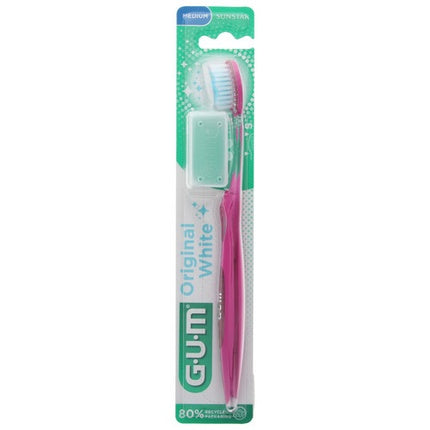 Gum Original White Medium Toothbrush 563 - Removes Tooth Stains Easier