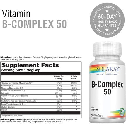 Solaray B-Complex Supplement 50mg