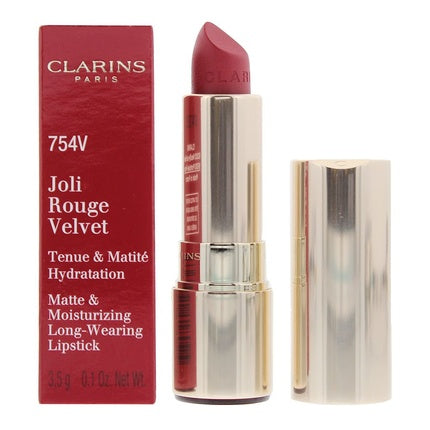 Clarins Joli Rouge Velvet Matte Long Wearing Lipstick 754v Deep Red 35g