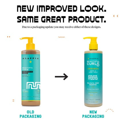 Alaffia Beautiful Curls Curl Enhancing Cream Shampoo for Kinky Curly Hair