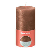 Bolsius Shimmer Stump Candle 130x68 Copper