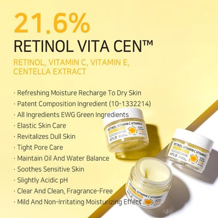 Aplb Retinol Vitamin C Vitamin E Facial Cream 21.6% 1.86oz