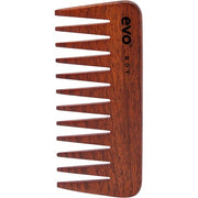 Evo Roy Wide Tooth Comb for Professional Styling Salon Hair Wooden Brush