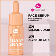 7Days Salicylic Acid Serum - Anti-Acne Face Serum with Glycolic Acid - Korean Skincare AHA BHA Peeling Serum for Acne Treatment - Blackhead Remover and Deep Cleansing