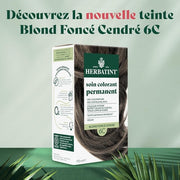 Herbatint Permanent Hair Color Treatment 6C Dark Ash Blonde 170ml