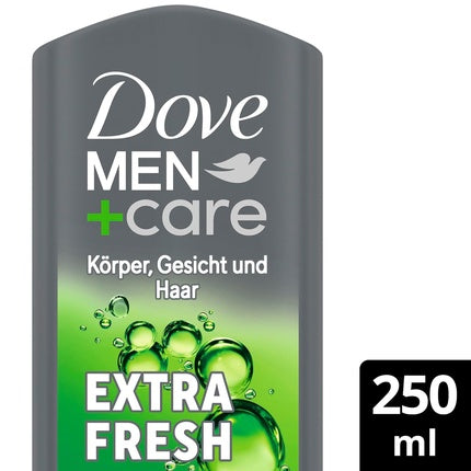 Dove Men+Care 3-in-1 Extra Fresh Shower Gel for Body, Face, and Hair with 24 Hour Care Effect 250ml