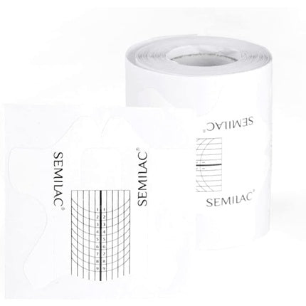 Semilac Nail Extension Stencil 100 Pieces for Gel and Acrylic Nails Round Shape