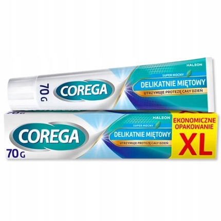 Corega Super Strong Adhesive Cream For Dentures Gentle Mint 70g