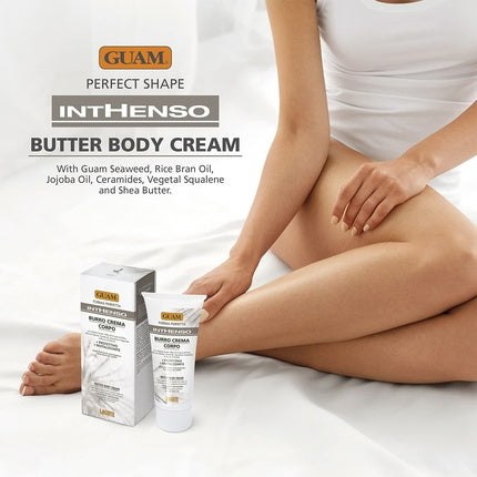 GUAM Inthenso Algae Body Butter Cream Moisturizing and Revitalizing Body Cream - Deeply Nourishes and Protects Skin