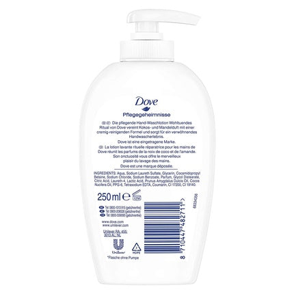 Dove Nourishing Hand Wash with Coconut and Almond Scent 250ml