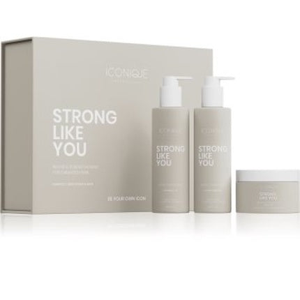 Iconique Professional Strong Like You Repair & Strengthening Set: Shampoo 250 Ml, Conditioner 250 Ml & Mask 200 Ml
