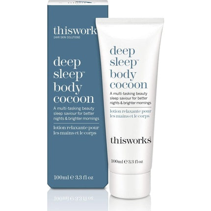 This Works Deep Sleep Body Cocoon 100ml - Body Lotion with Soothing Shea Butter for Dry Skin - Nourishing Body Moisturizer with Lavender and Chamomile Essential Oils