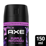 Axe Fine Fragrance Collection Premium Bodyspray Purple Patchouli Deodorant without Aluminum for 72 Hours Freshness 150ml