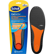 Scholl GelActiv Insoles for Work Shoes and Boots with GelWave Technology Shock Absorbing Continuous Support for People Who Stand for Long Periods Size S