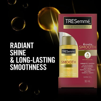 TRESemmé Pro Collection Keratin Smooth Shine Oil with Keratin and Marula Oil for Soft, Shiny, Frizz-Free Hair 50ml