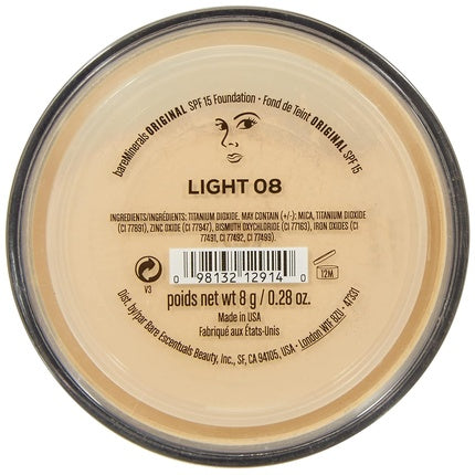 Bare Minerals Original Foundation SPF 15 Mineral Makeup 08 Light 30g