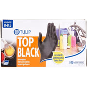 Tulip Gloves Disposable Nitrile Black Size L