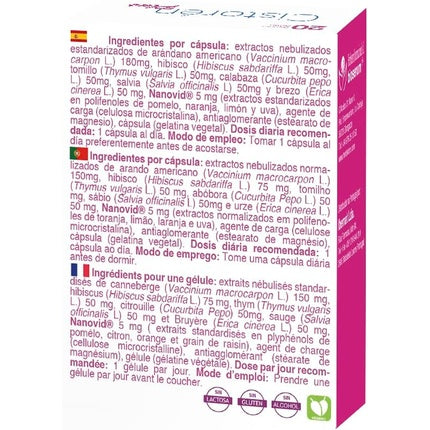 Cistoren Plus Herbal Supplement 20 Capsules with Cranberry and Hibiscus