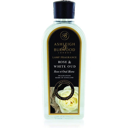 Ashleigh & Burwood Rose & White Oud Lamp Fragrance 500ml UK-Made - Spicy Woody Scent - Natural Ingredients - 20 Hours Burn Time