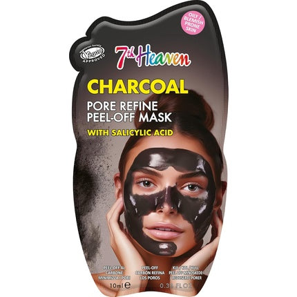 7th Heaven Charcoal Peel Off Face Mask with Salicylic Acid - Pore Refine for Oily Skin