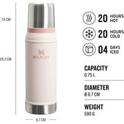 Stanley Classic Legendary Thermos Flask 0.75L Rose Quartz