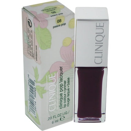 Clinique Lacquer #08 Peace Pop Lip Color + Primer 0.2oz