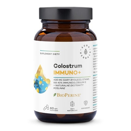 Aura Herbals Colostrum Immuno + Bioperine Dietary Supplement 60 Capsules